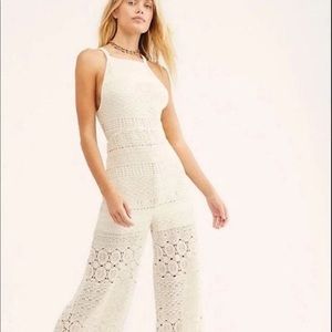 Free People Moon Bay crochet jumpsuit